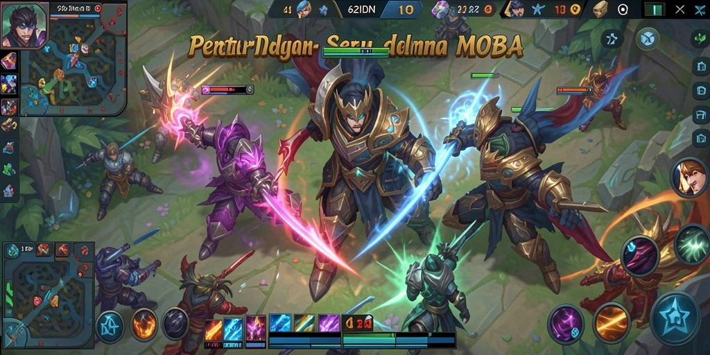Screenshot pertarungan seru pemain dalam 62IDN.