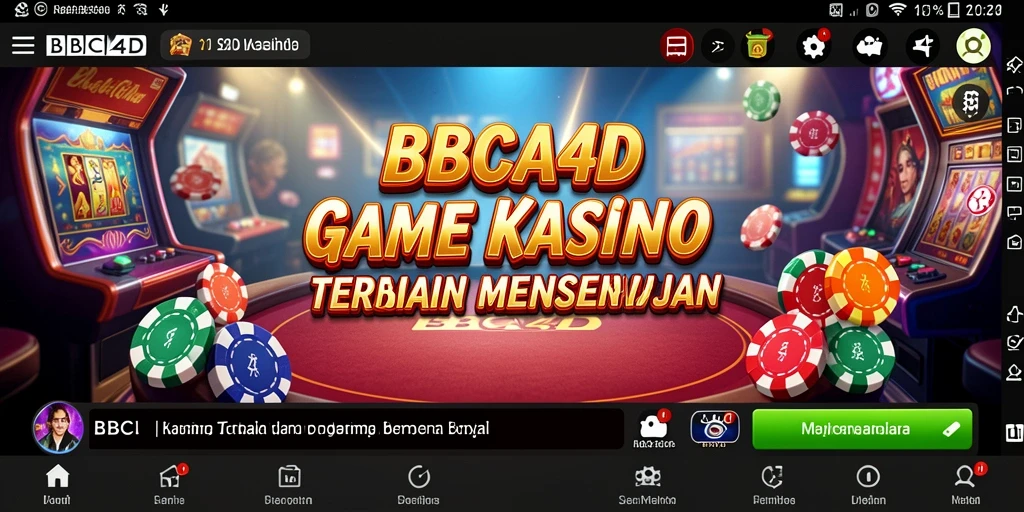 Screenshot utama BBCA4D menampilkan suasana permainan Kasino yang seru dan menegangkan.