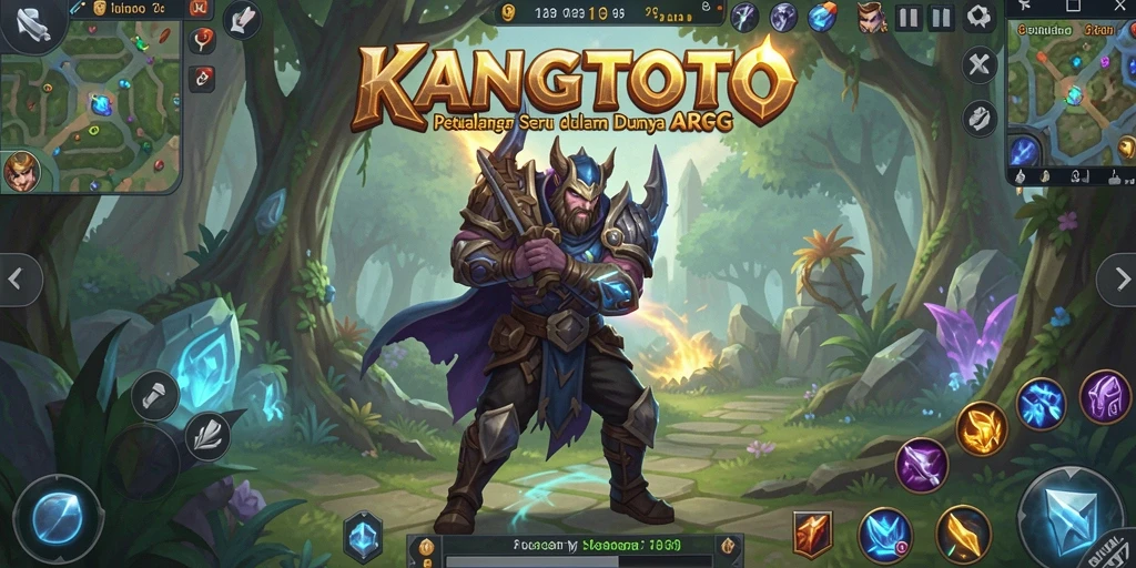 Screenshot KANGTOTO menampilkan aksi pertarungan seru di dunia fantasi.