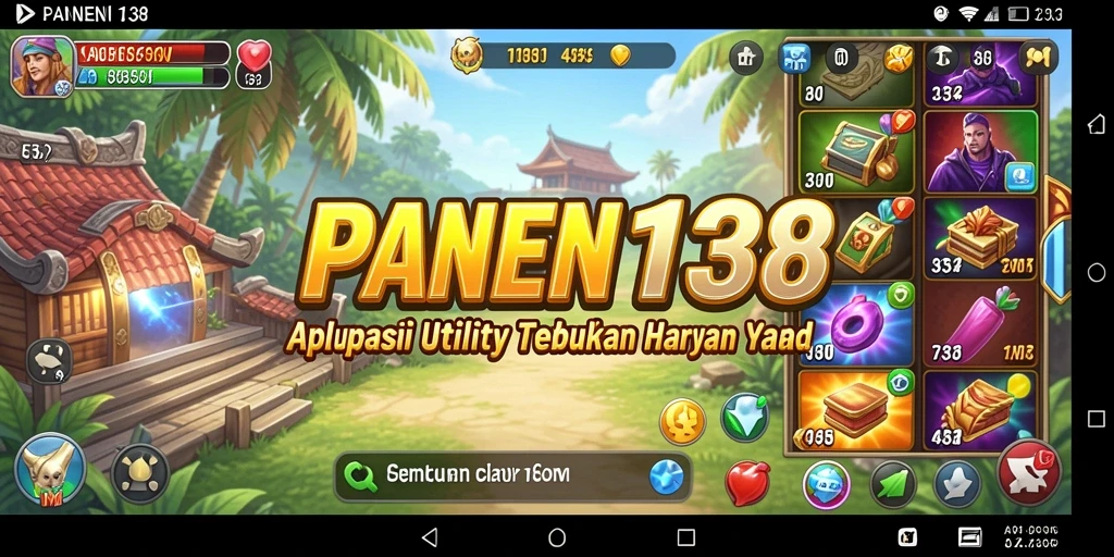 Screenshot utama PANEN138 dengan tampilan antarmuka pengguna aplikasi Utility.